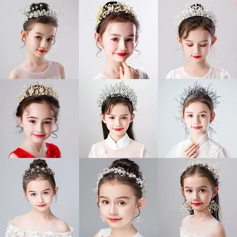 New Silver Color Gold Handmade Headbands Pearls Crystal