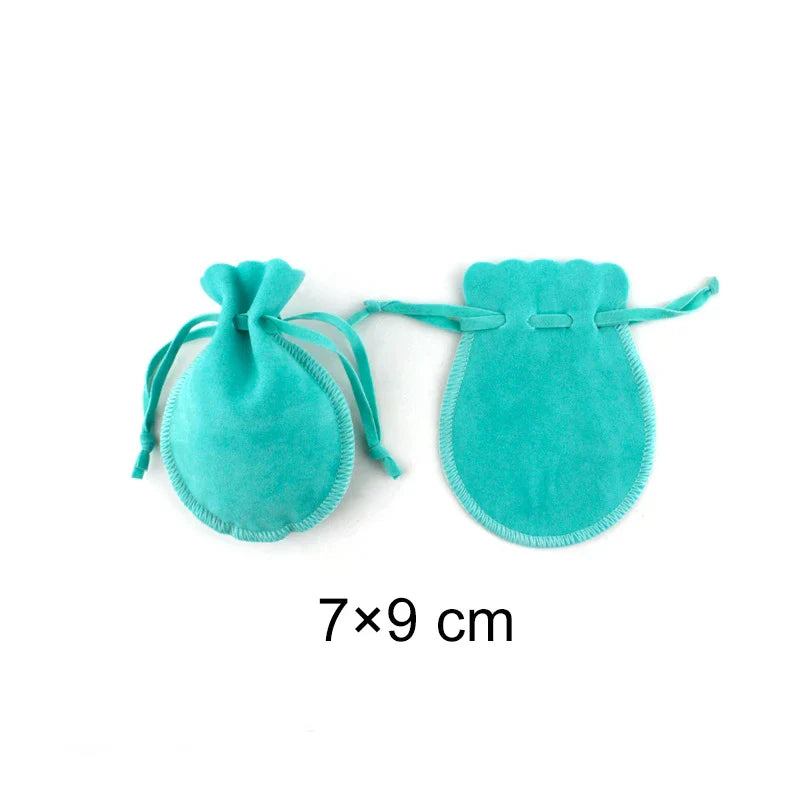 Wedding Bags with Candy Bag Can Custom Logo 50pcs/lot 7×9cm 9×12cm Jewelry Packaging Macarons Drawstring Good Velvet Gift Bags