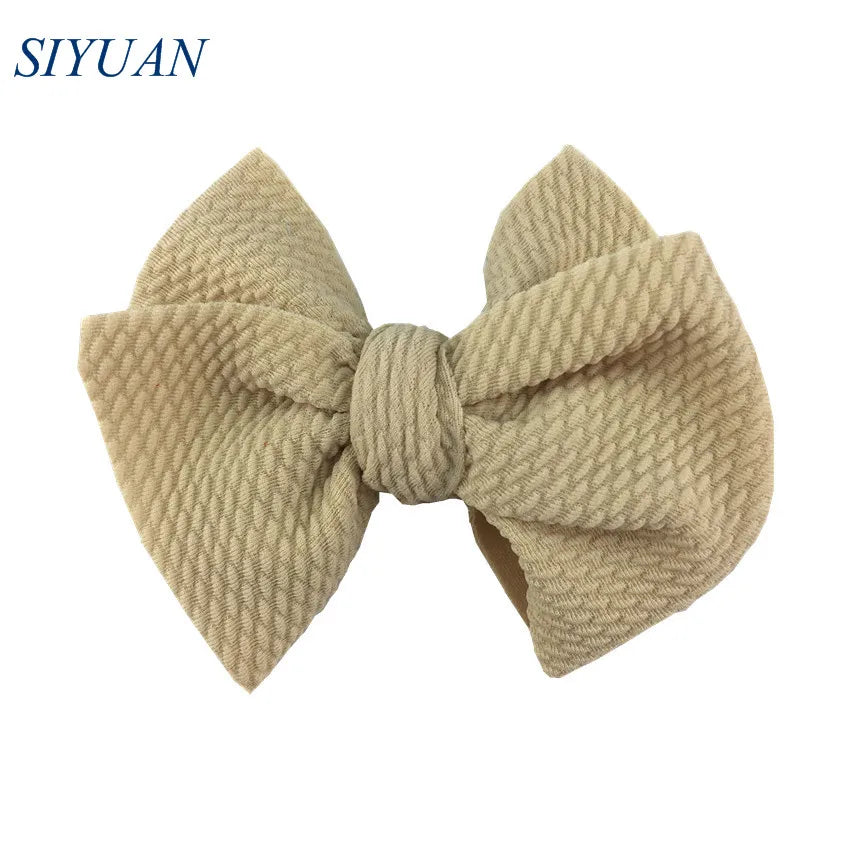 20pcs/lot High Quality 4.5'' Solid Seersucker Waffle Bow