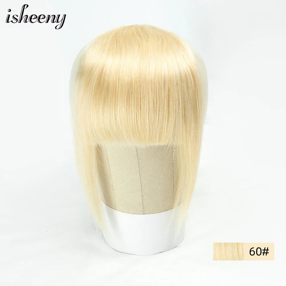 Isheeny Human Hair Bangs 3 Clips In Black