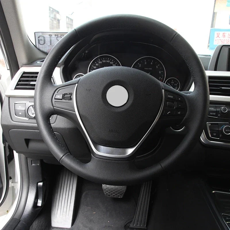 Car Carbon Fiber Interior Steering Wheel Decorative Frame