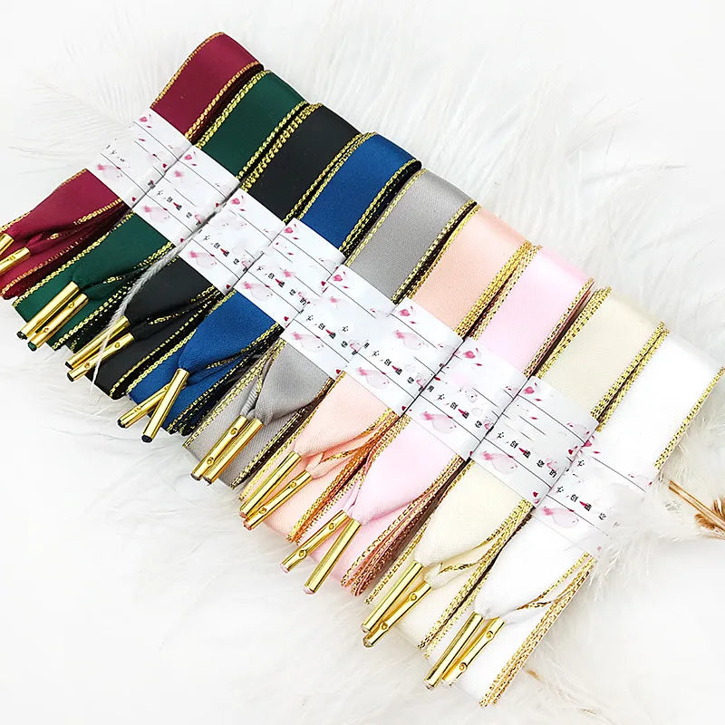 1.6cm Wide Doublesided Ribbon Satin Fashion Shoelace Creative