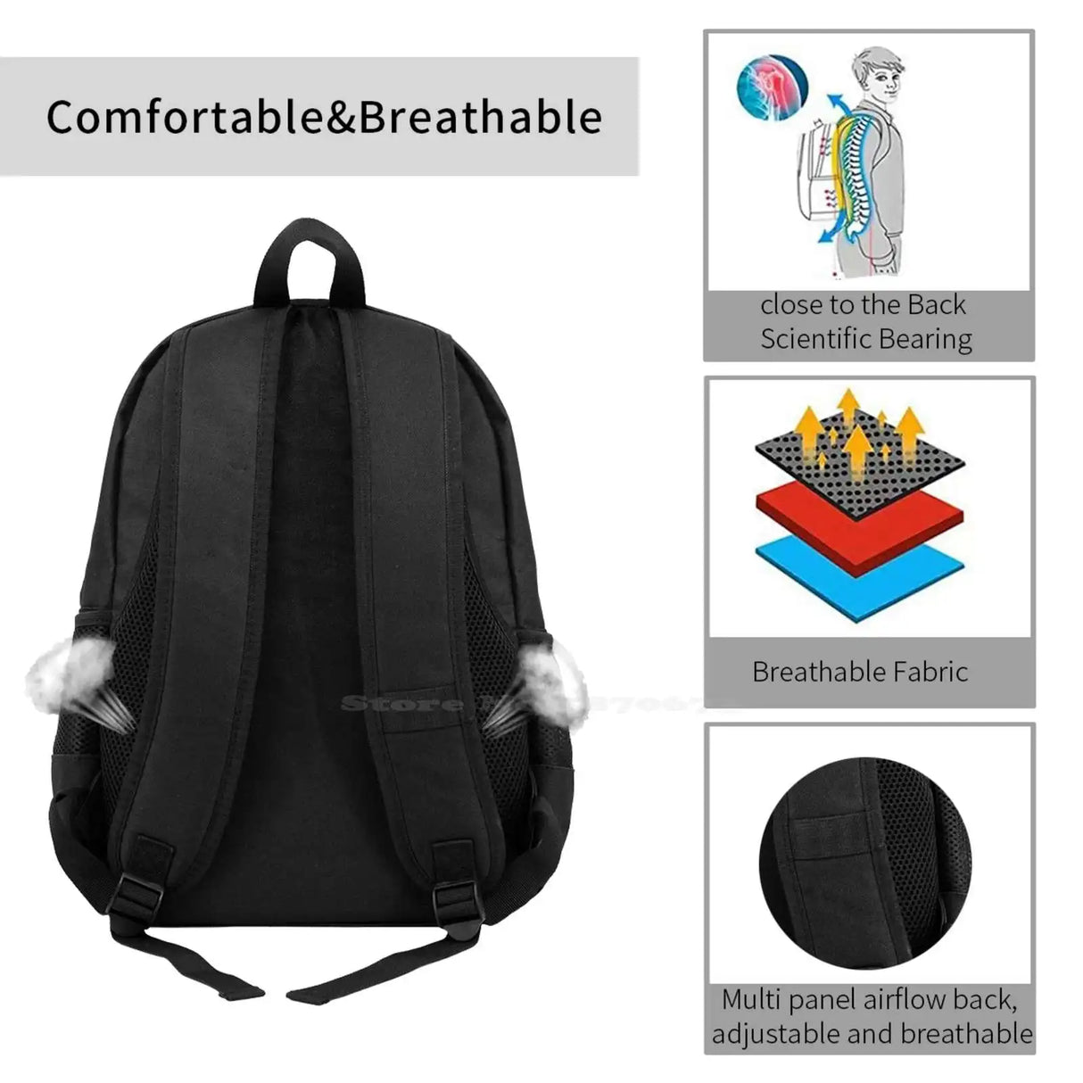 Miller Large Capacity Fashion Backpack Laptop Travel Bags