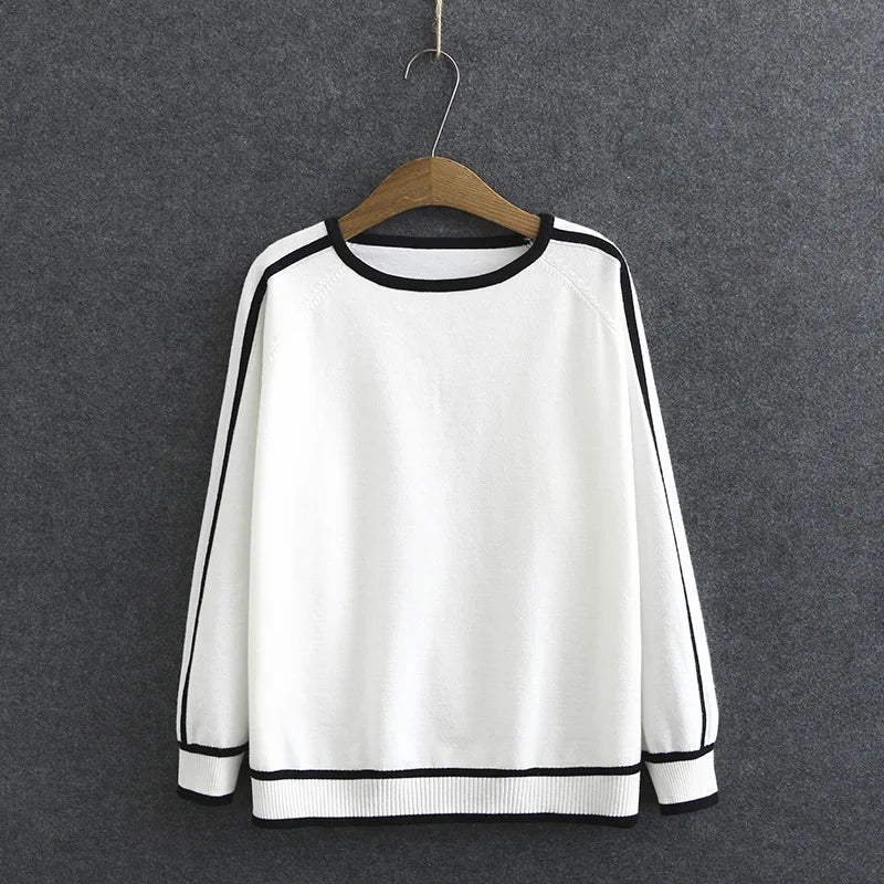 Womens Sweaters Plus Size Fashion Autumn Jumper Striped