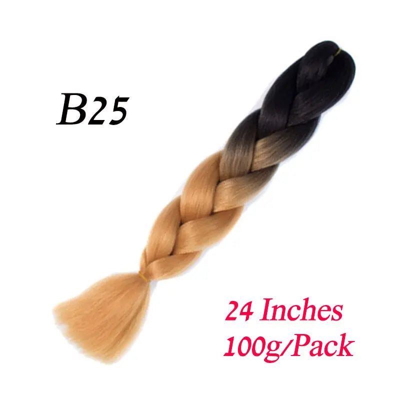 Synthetic Jumbo Braiding Hair Extension 24 " Heat