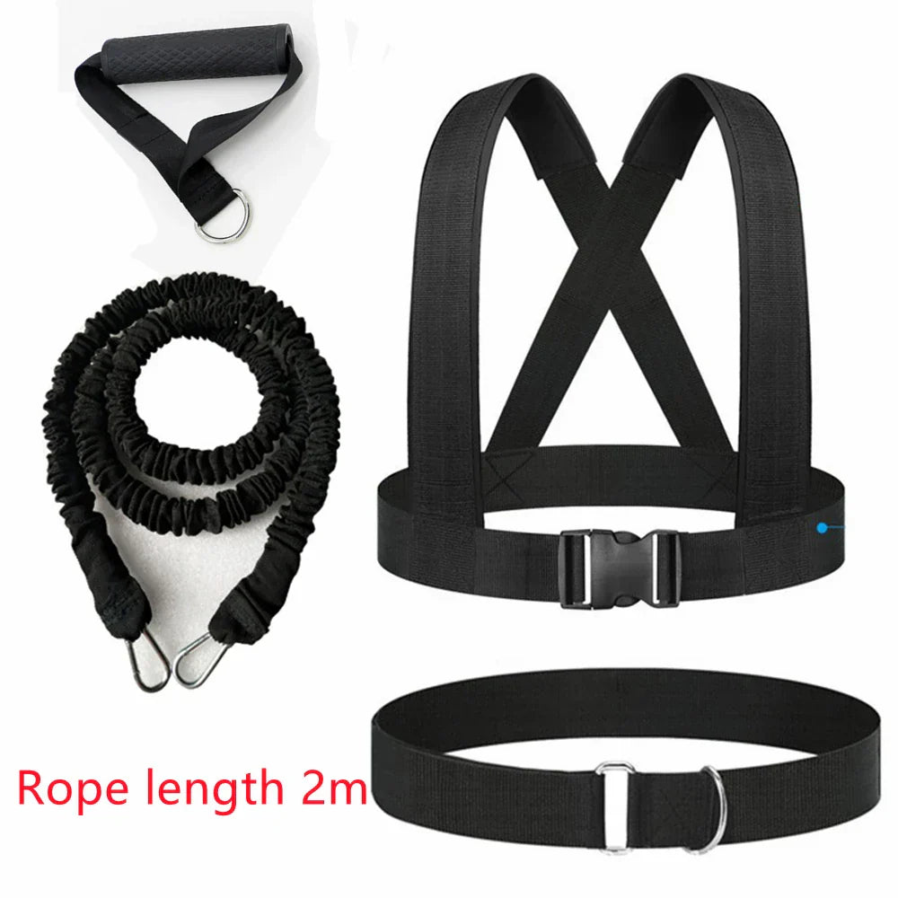 Double People Resistance Band 50LB Elastic Rope for