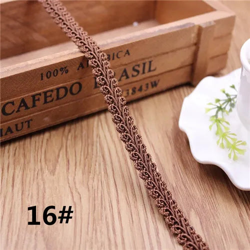 12mm Curve Cotton Lace Trim Centipede Braided Ribbon