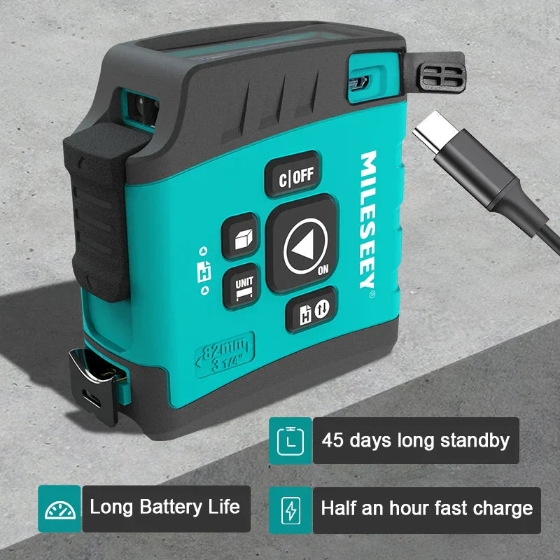 Mileseey Portable Laser Distance Meter Laser Rangefinder high-precision