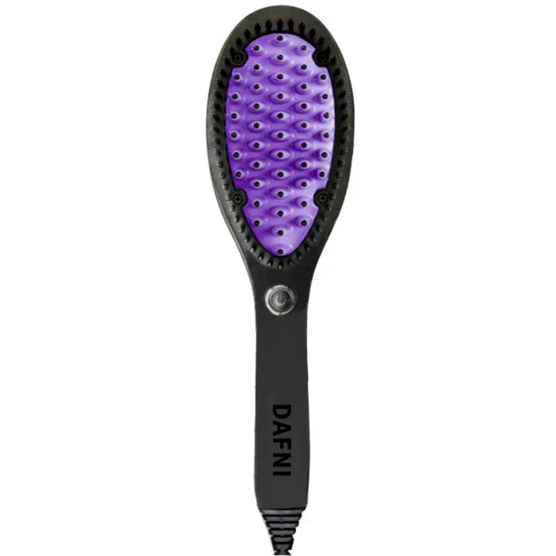 Hair Straightener Brush Ceramic Fast Straightening Heating Hot