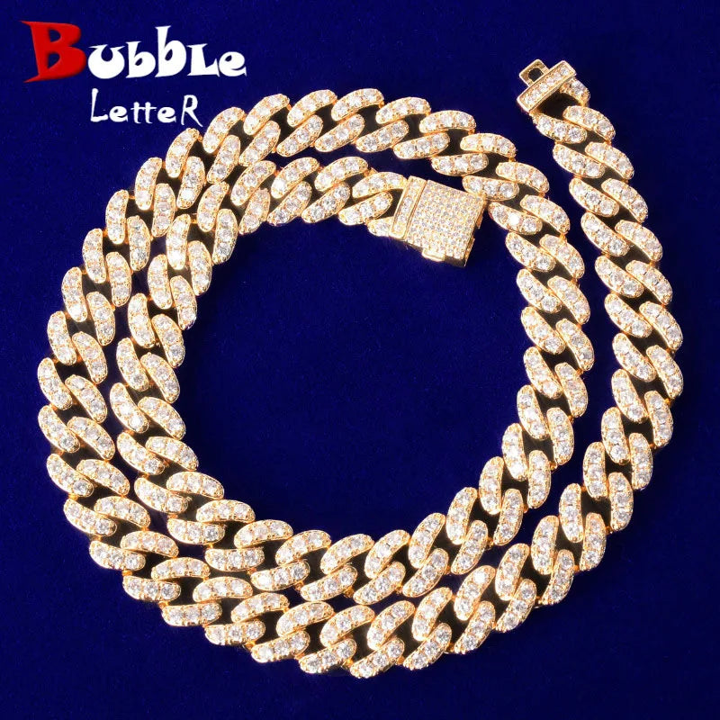 Bubble Letter Miami Cuban Link Chain for Men