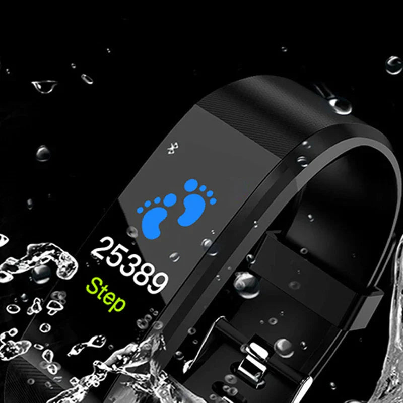115 Plus Waterproof Smart Watch Wristband Fitness Tracker