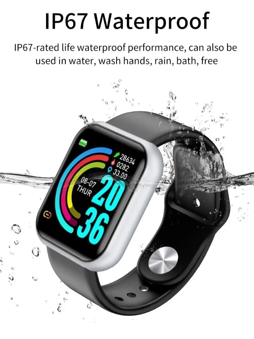 Bluetooth Smart Watch Pedometer Wristband Heart Rate Blood