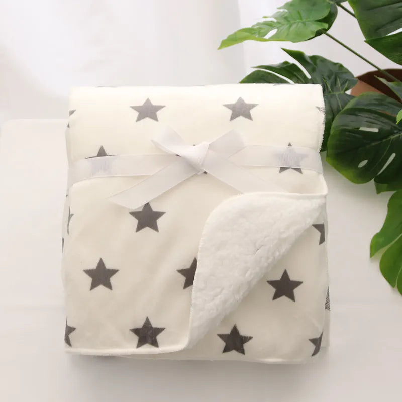 Baby Blankets New Thicken Double Layer Coral Fleece