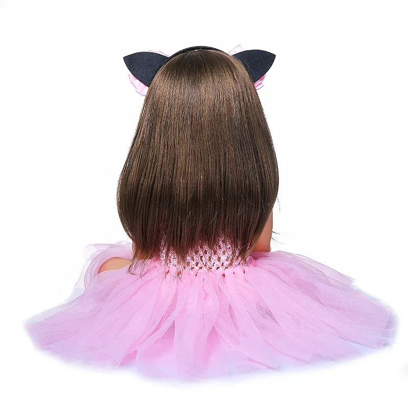 55cm NPK bebe doll reborn toddler girl pink
