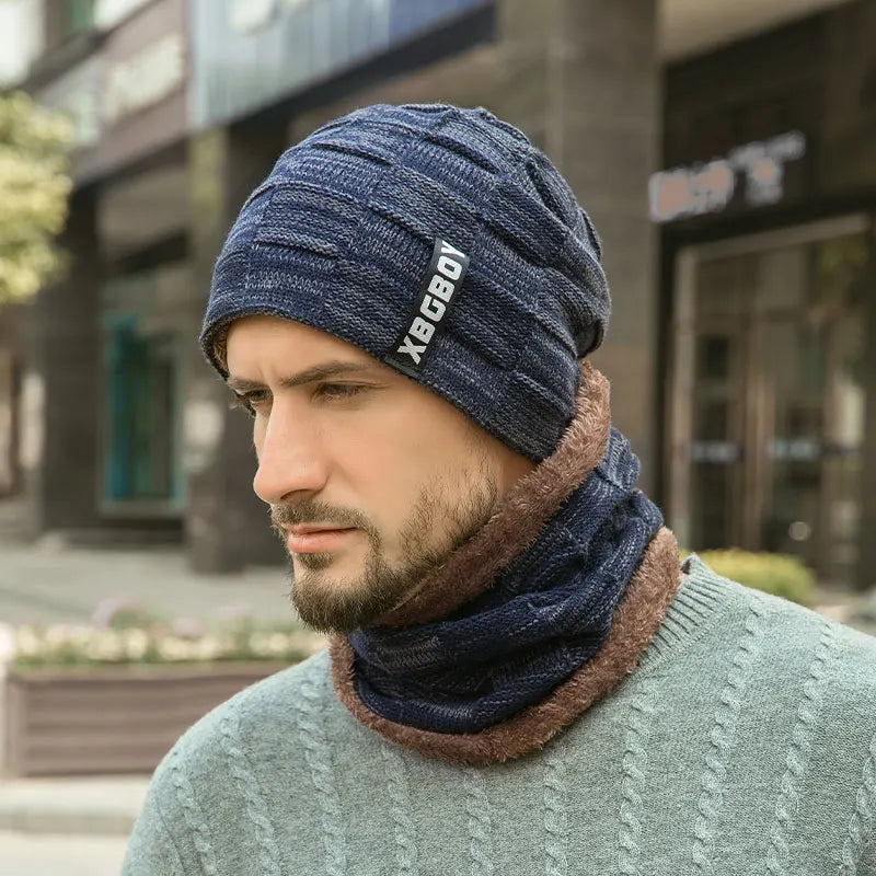 2019 Winter Beanie Hats Scarf Set Warm Knit