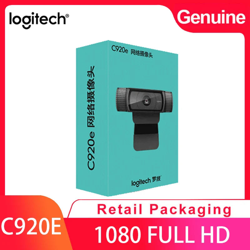 Logitech HD Pro Webcam C920e,Widescreen Video Chat Recording USB Smart 1080p Autofocus Camera Full HD,C920 upgrade version
