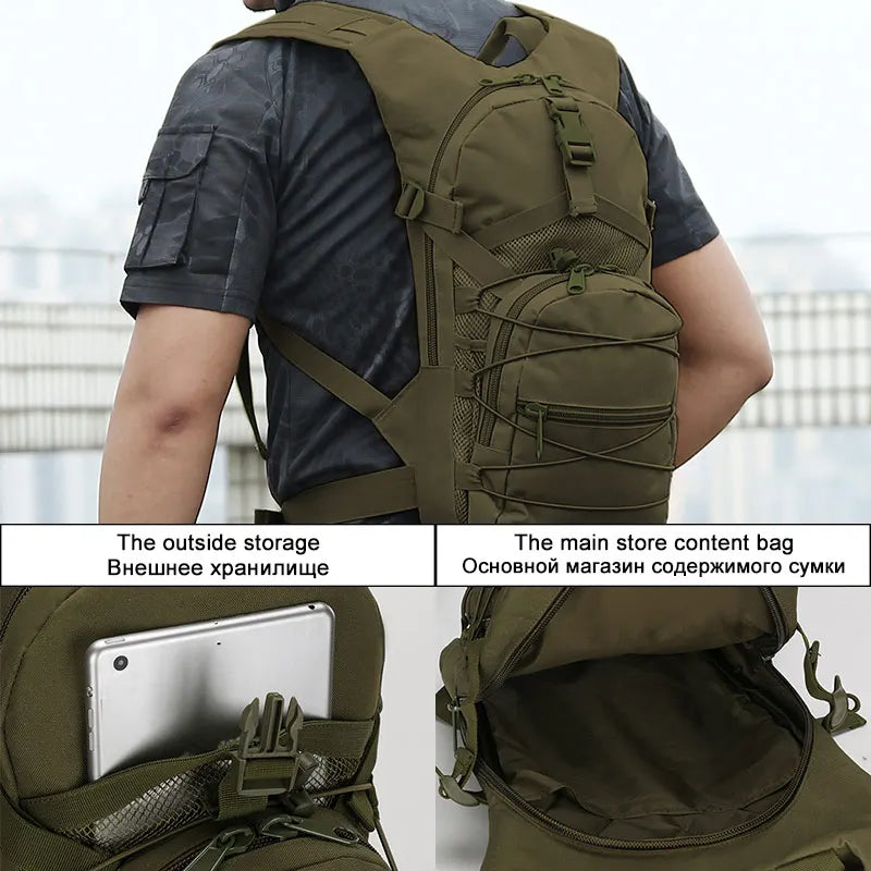 15L Molle Tactical Backpack - 800D Oxford Military Hiking Bag