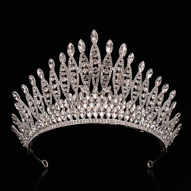 Wedding Crown Gold Silver Color Rhinestone Crystal Diadem