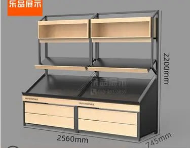 Fresh supermarket vegetable shelf commercial stainless steel bone