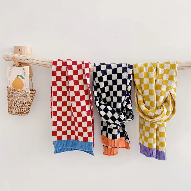 New Autumn Winter Korean Style Unisex Kids Plaid