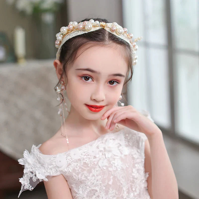 New Silver Color Gold Handmade Headbands Pearls Crystal