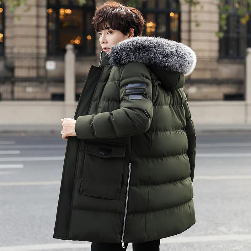 Jacket Winter Men Clothing Streetwear Down Cotton Coat