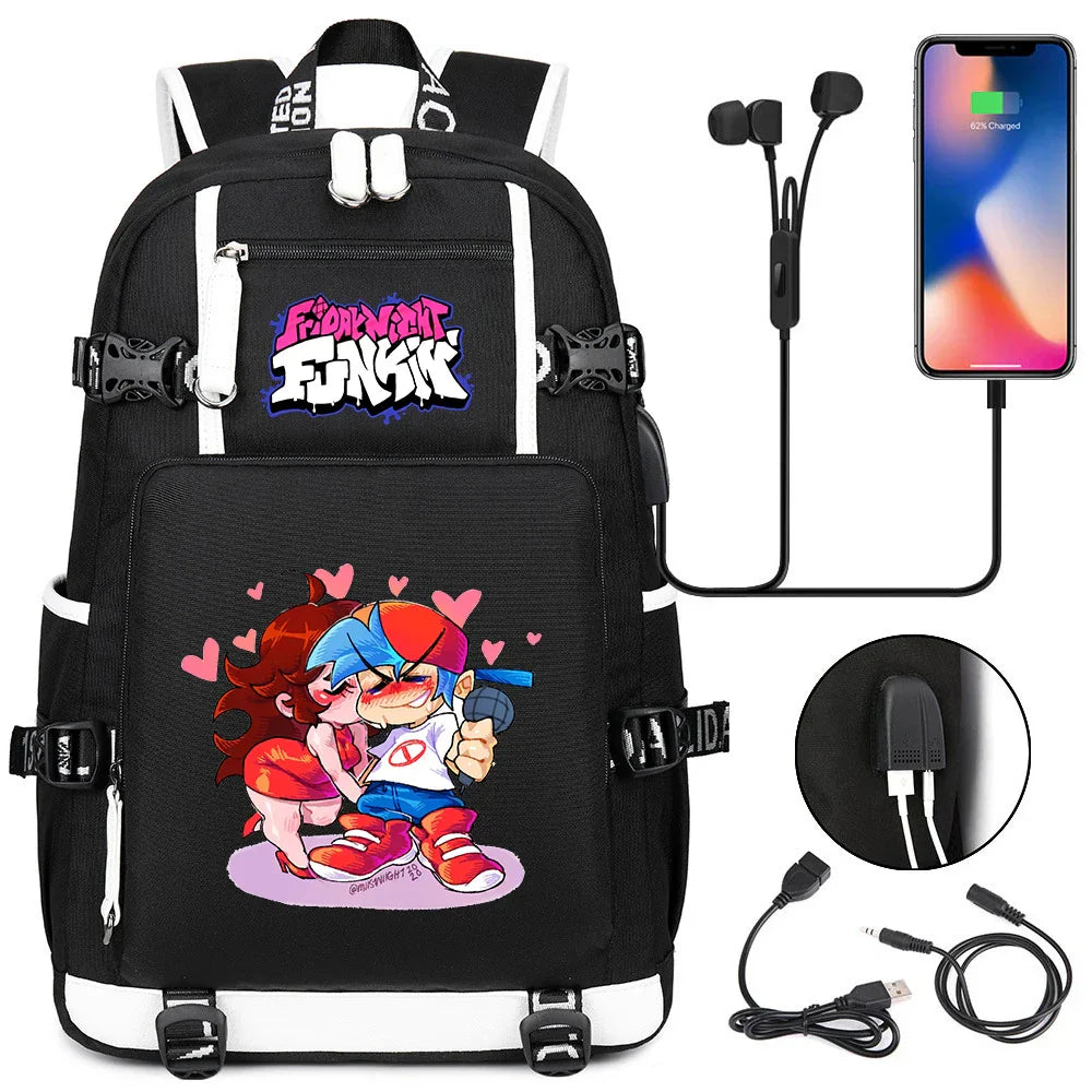 Friday Night Funkin Backpacks For School Multifunction USB