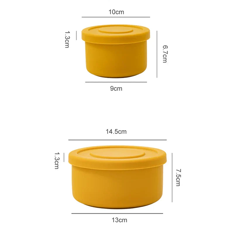 Baby Silicone Feeidng Solid Food Storage Box Kitchen