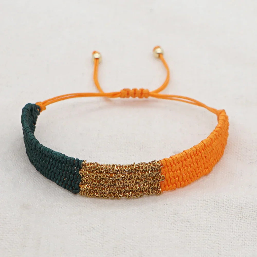 Go2Boho Braided Thread Bracelet for Women Rope Metal