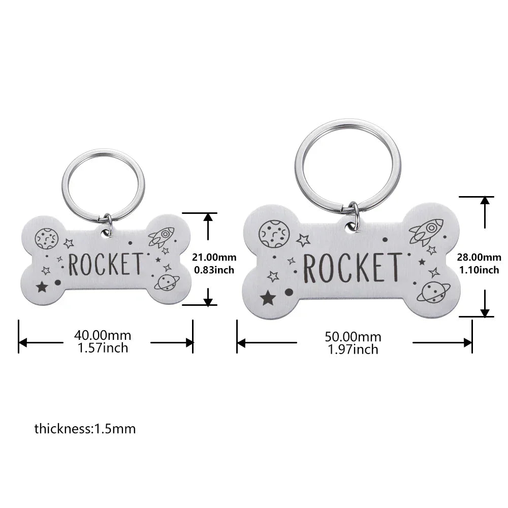 Custom Dog ID Tag Personalized Pet Name Address