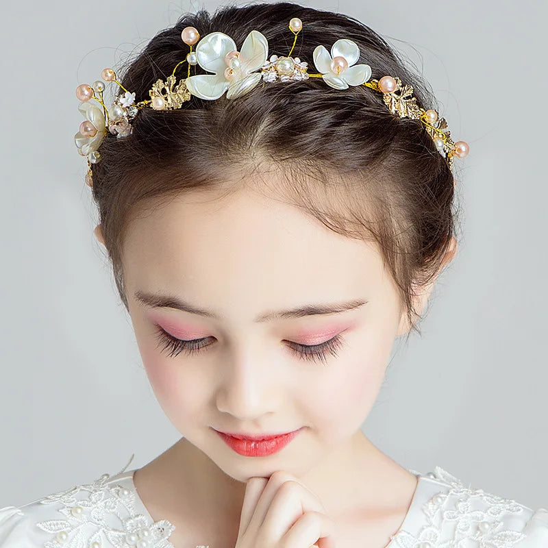 New Silver Color Gold Handmade Headbands Pearls Crystal