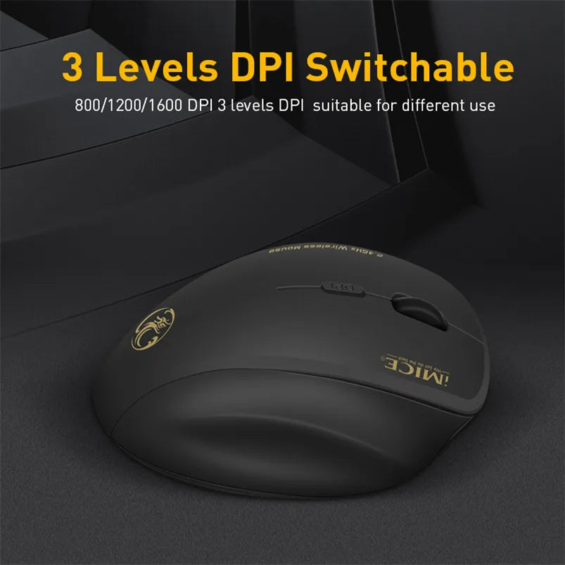 Wireless Mouse Ergonomic Computer Mouse PC Optical Mause