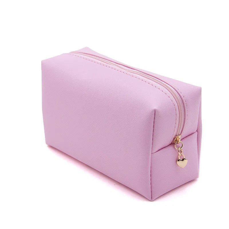 Personalized Embroidery Small Makeup Bag PU Leather Travel