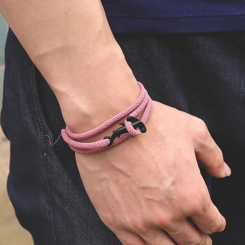 Handmade Adjustable Milan Rope Bracelet Bohemia Hammerhead Shark