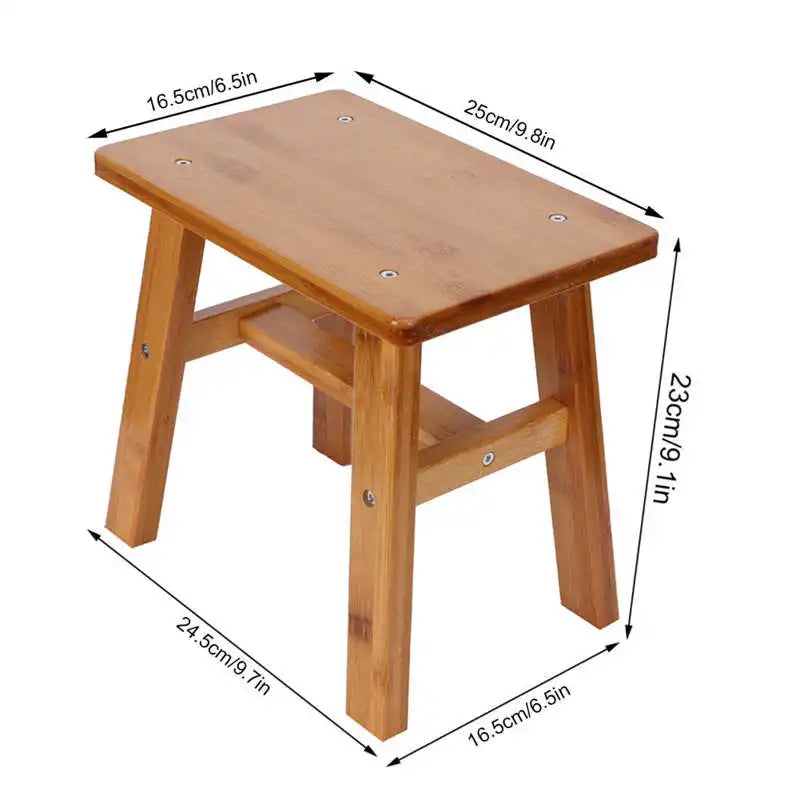 Multipurpose Portable Kids Small Bamboo Low Stool Children's