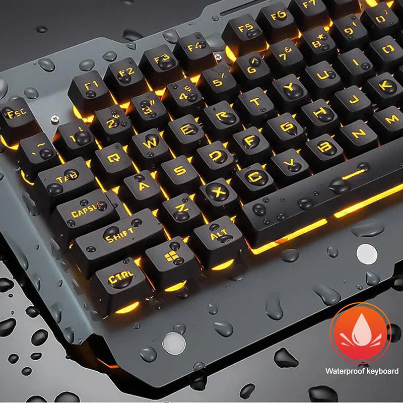 Mechanical Rainbow Backlit Gaming Keyboard and Optical Mice