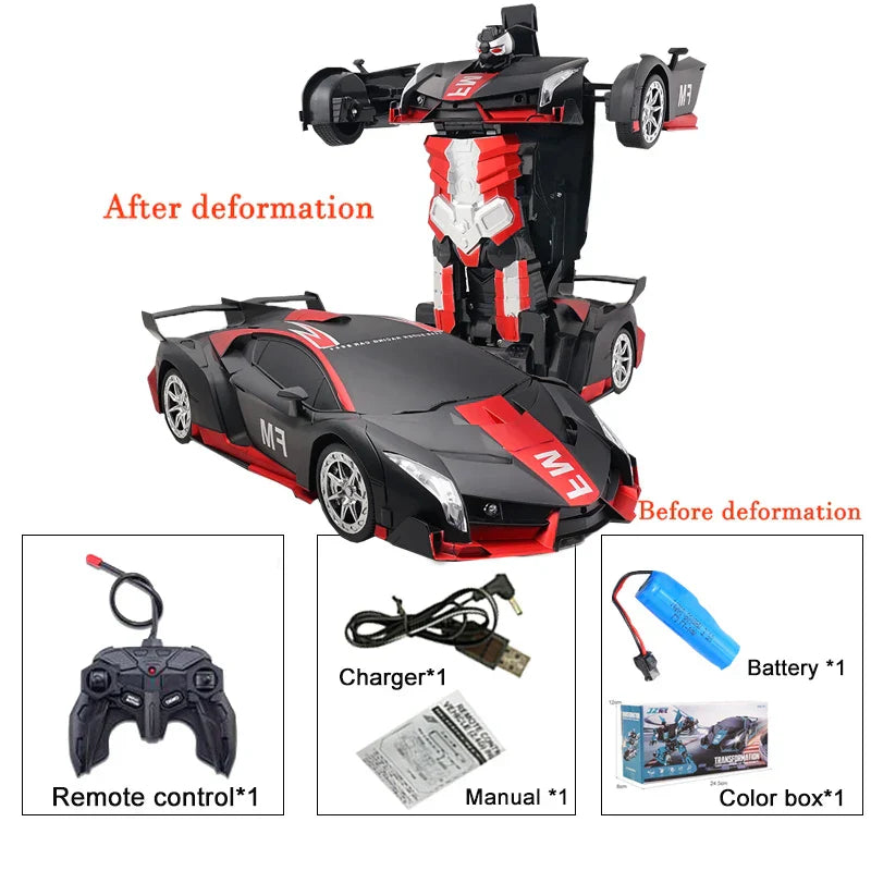 2IN1 Electric RC Car Transformation Robots One-key Deformation