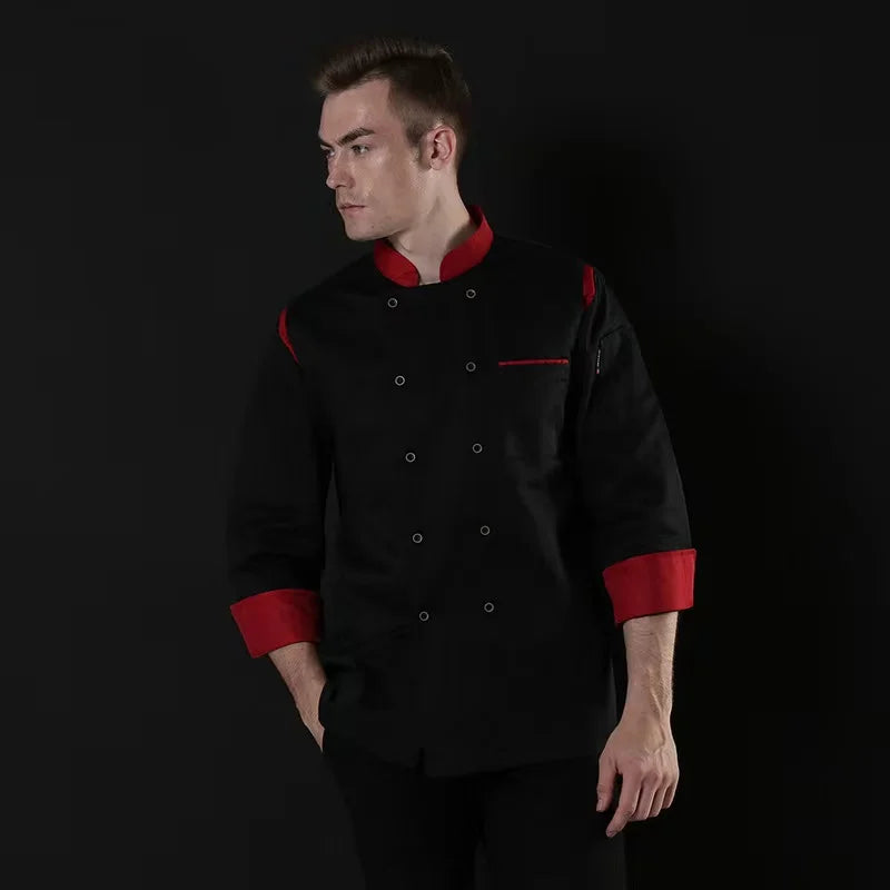 chef shirt Chef Jacket Long Adjustable Sleeve Men