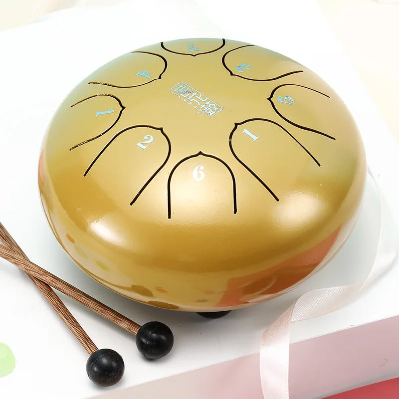 Hluru Glucophone Steel Tongue Drum 6 Inch 8