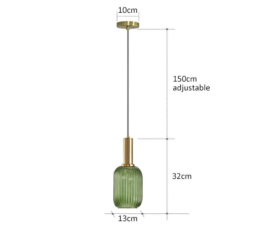 Retro restaurant colorfull glass pendant lights Creative living