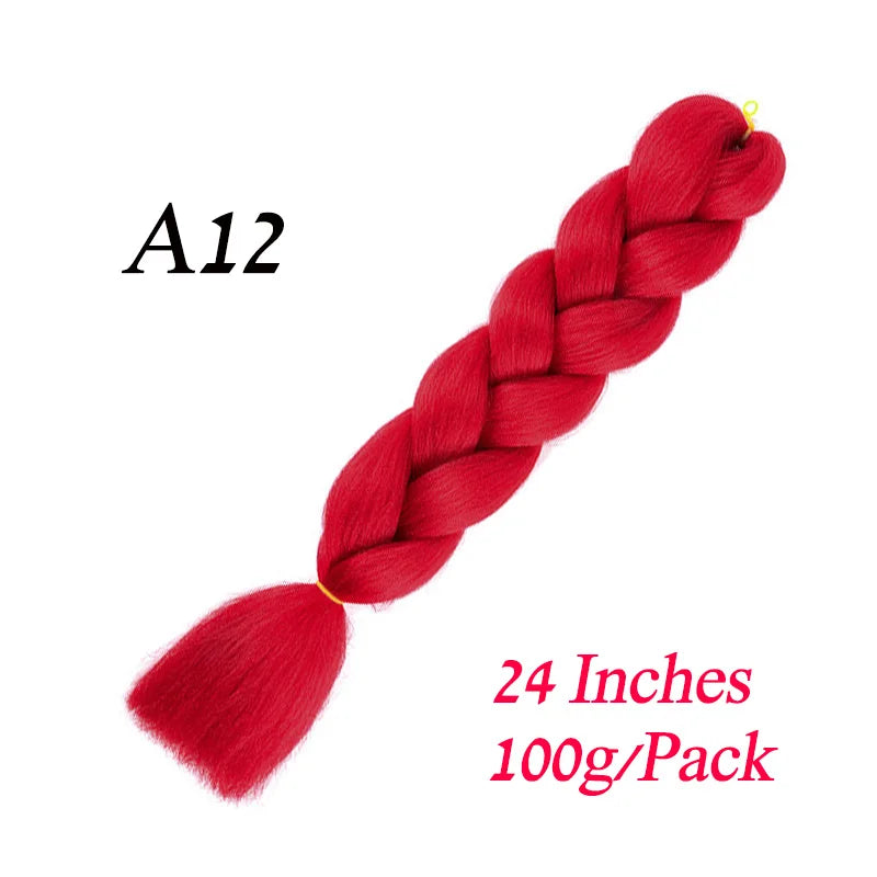 Synthetic Jumbo Braiding Hair Extension 24 " Heat
