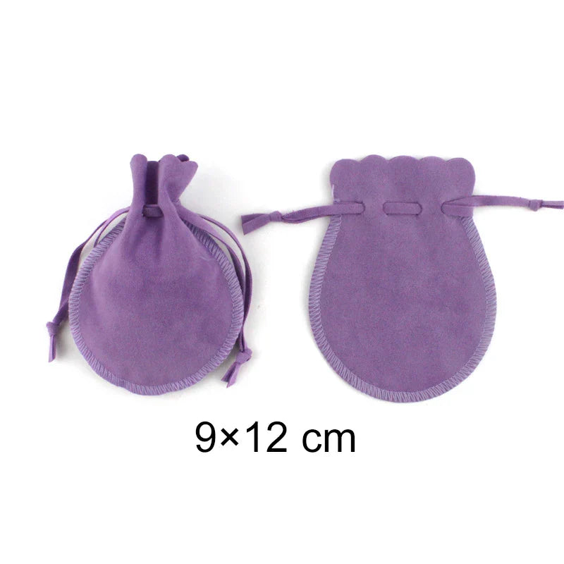 Wedding Bags with Candy Bag Can Custom Logo 50pcs/lot 7×9cm 9×12cm Jewelry Packaging Macarons Drawstring Good Velvet Gift Bags