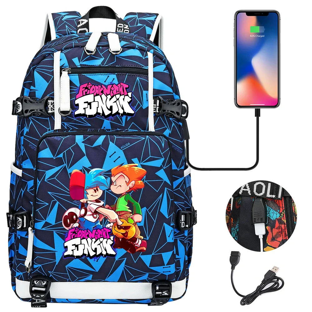 Friday Night Funkin Backpacks For School Multifunction USB