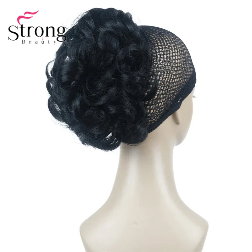 StrongBeauty Silver Short Natural Wave Ponytail Hair Extension