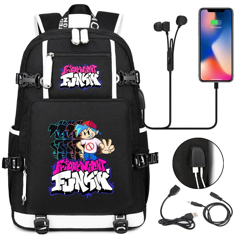 Friday Night Funkin Backpacks For School Multifunction USB