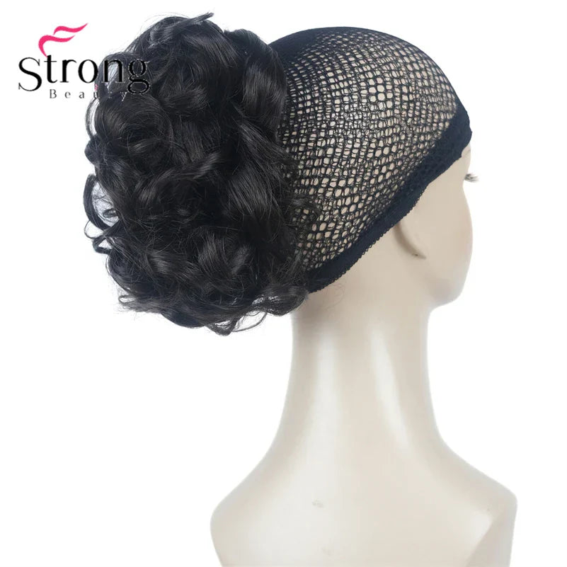 StrongBeauty Silver Short Natural Wave Ponytail Hair Extension