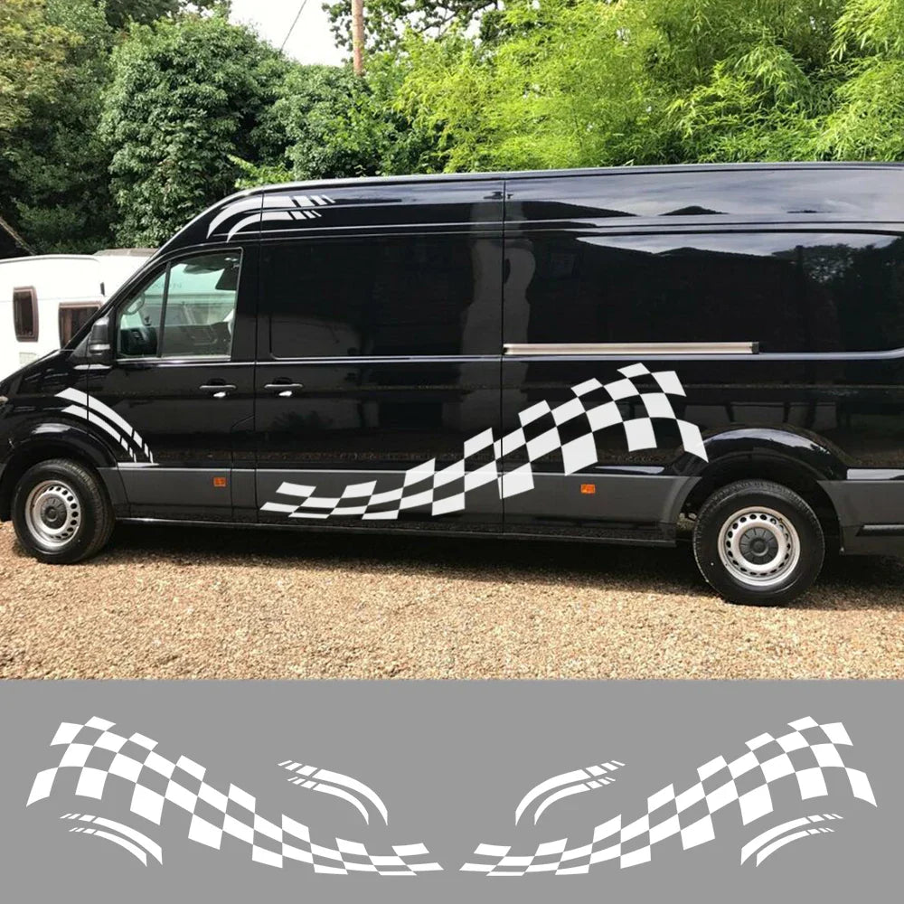 6PCS Racing Stripe Decals for RV, Van, & Camper