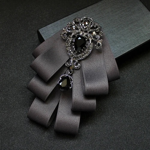 High Quality Korean Fashion New Crystal Bow Tie