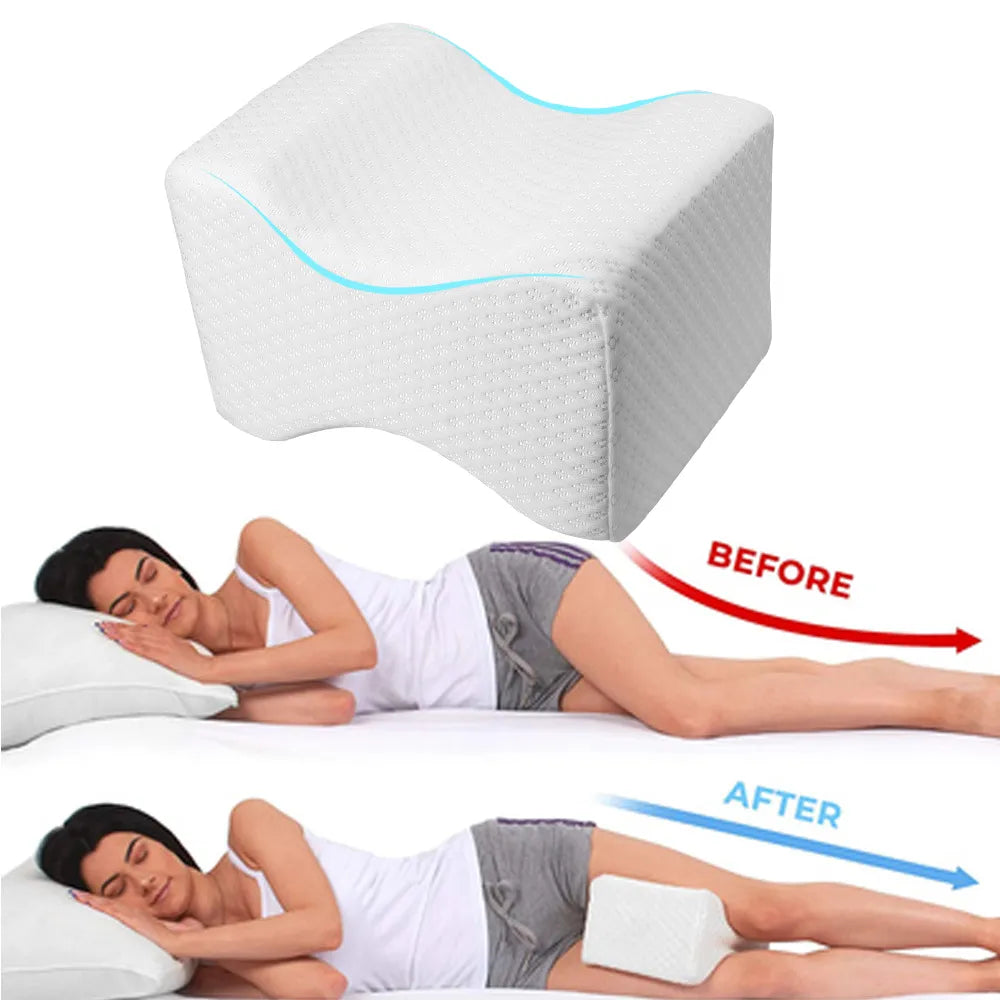 Memory Foam Knee Pillow Back Support Align Spine