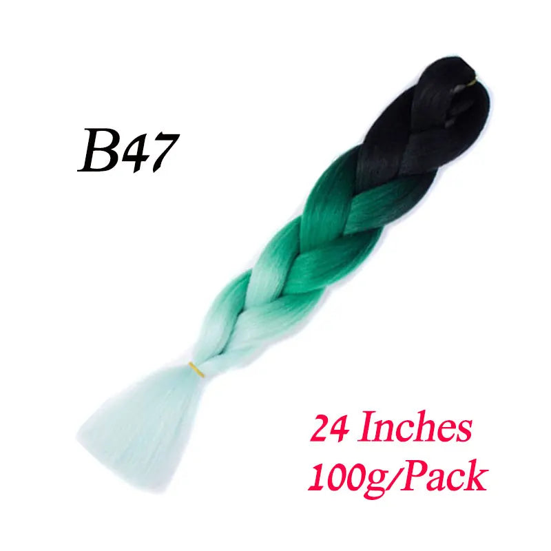 Synthetic Jumbo Braiding Hair Extension 24 " Heat